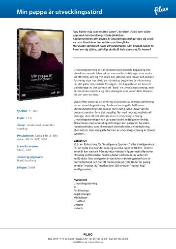 Min pappa ÃƒÂ¤r utvecklingsstÃƒÂ¶rd - SLI.se