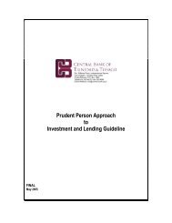 Prudent Person Approach to Investment and Lending Guideline
