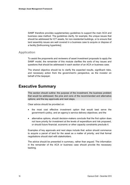 Concept Approval and Business Case - Department of Treasury