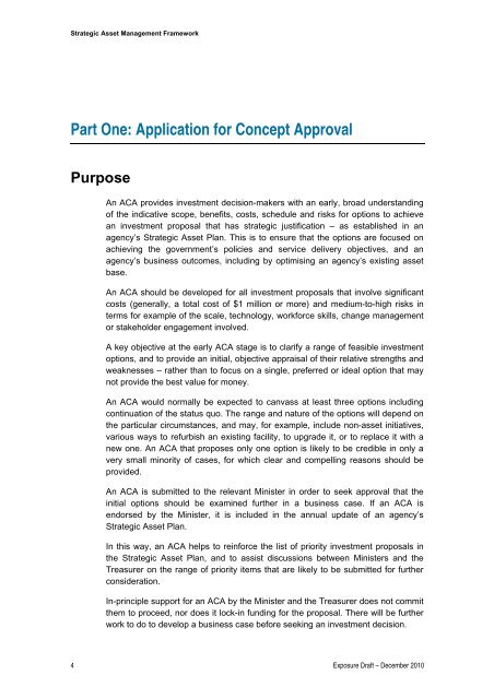 Concept Approval and Business Case - Department of Treasury