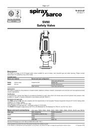 SV60 Safety Valve - Spirax Sarco