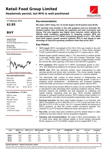 Retail Food Group Limited