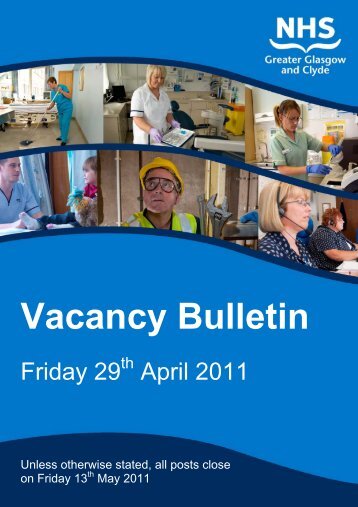 Vacancy Bulletin - NHS Greater Glasgow and Clyde