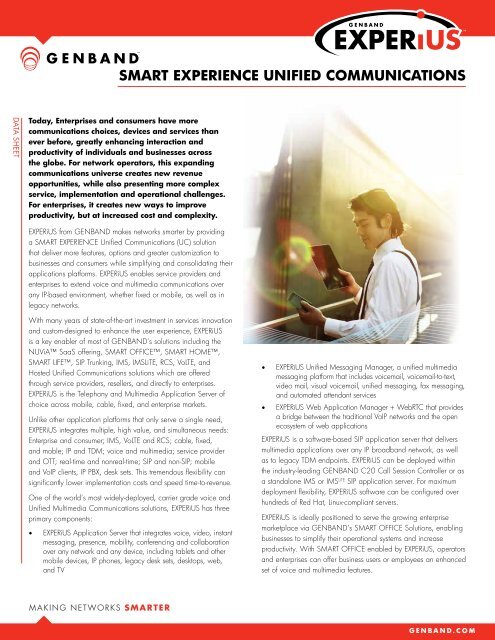 EXPERiUS Datasheet - Genband