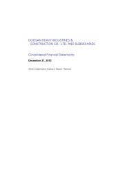 DOOSAN HEAVY INDUSTRIES & CONSTRUCTION CO., LTD. AND ...