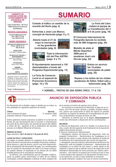mayo 2010 - Ayuntamiento de Azuqueca de Henares