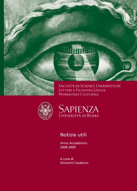 Scarica la versione pdf - FacoltÃ  di Scienze Umanistiche - Sapienza