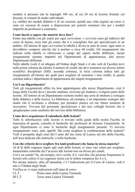 Scarica la versione pdf - FacoltÃ  di Scienze Umanistiche - Sapienza