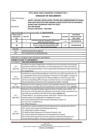 Checklist of Documents - Philippine Embassy | Berne, Switzerland