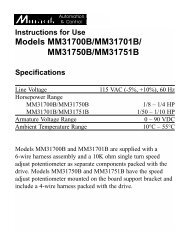 Models MM31700B/MM31701B/ MM31750B/MM31751B - Alstron