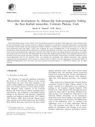 Monocline development by oblique-slip fault-propagation folding ...