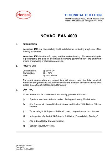 Novaclean 4009 (1440278) - Solvents
