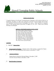 12-16-09 AGENDA.pdf - Howell Township Public Schools