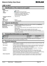 Material Safety Data Sheet LIME-A-WAY - Perth Cleaning Supplies