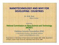 nanotechnology and why for developing countries - National Centre ...