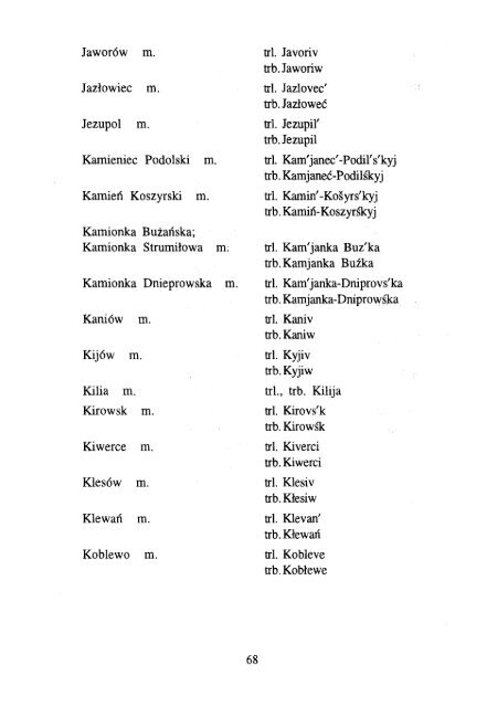 Polskie nazwy geograficzne Åwiata - KSNG Nazwy geograficzne