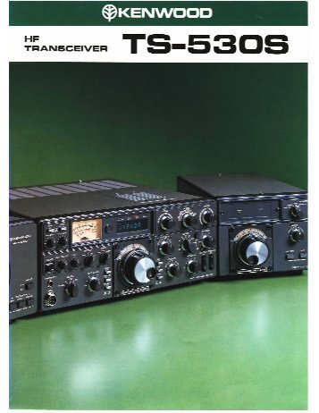 Kenwood TS-530S Transceiver (Brochure) - WB4HFN Home Page