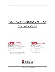 XE Digital Film Scanner Manual - RTI