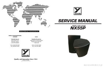 SERVICE MANUAL NX55P - Yorkville Sound