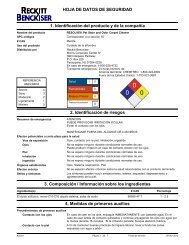 HOJA DE DATOS DE SEGURIDAD 1. Identificación del producto y ...