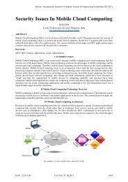 Security Issues In Mobile Cloud Computing - IJCSET