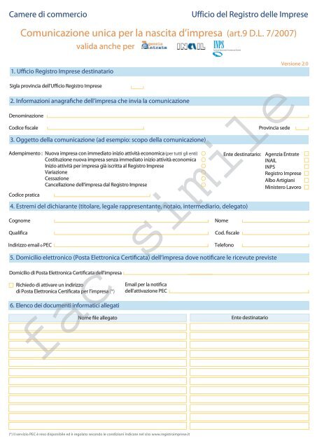 Ministero dello Sviluppo Economico - Camere di Commercio