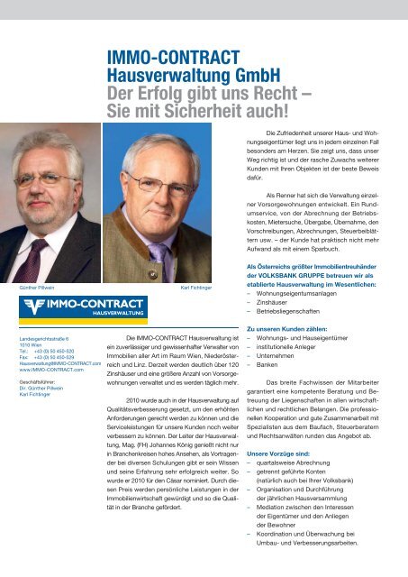 JAHRESBERICHT 2010 - Volksbank AG