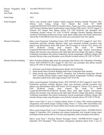 Putusan Pengadilan Pajak Nomor : Put-44647/PP/M.IX/19/2013 ...