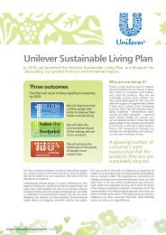 Sustainable living facts - Unilever
