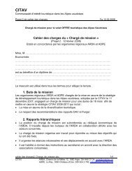 Cahier des charges pour charg de mission