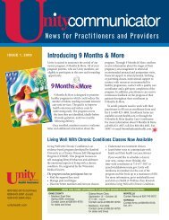 News for Practitioners and Providers - Unity Health Insurance