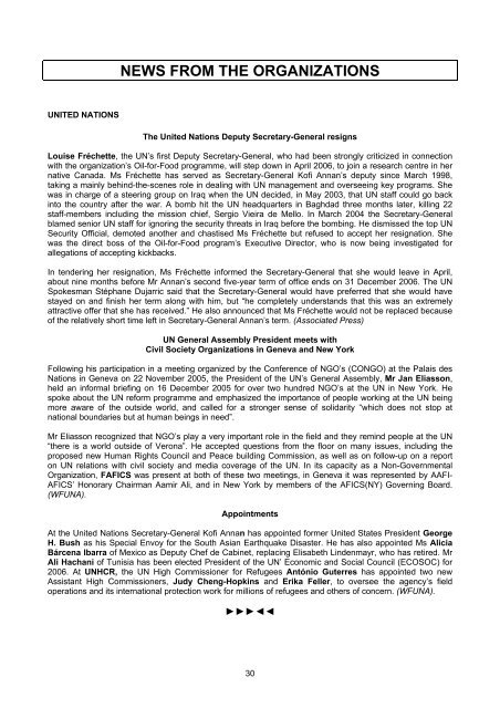 VOL. 65, NO. 2 Mars â March 2006 - AAFI-AFICS, Geneva - UNOG