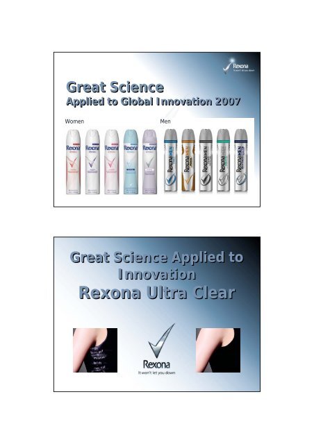 Rexona: Deodorants model for global success Rexona ... - Unilever