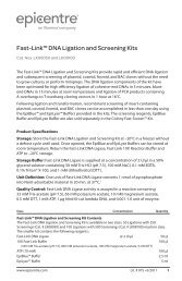 Protocol for Fast-Linkâ¢ DNA Ligation and Screening Kits