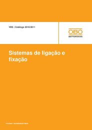 Sistemas de fixaÃ§Ã£o de cabos e tubos em plÃ¡stico - OBO Bettermann