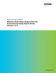 Waterloo North Water Supply Class EA Environmental Study Report ...