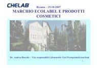 MARCHIO ECOLABEL E PRODOTTI COSMETICI - CheLab