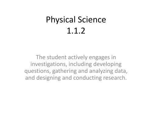 Physical Science Practice Test 1