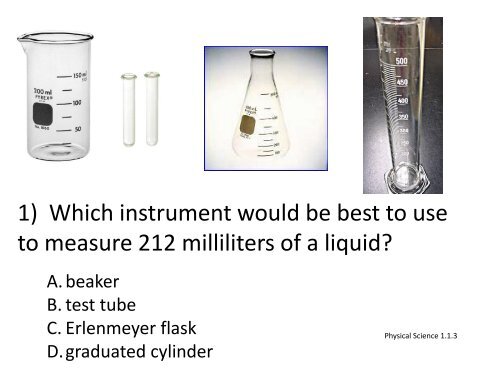 Physical Science Practice Test 1