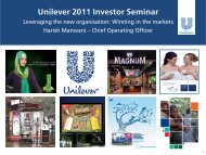 Leveraging the new organisation: Winning in the markets - Unilever