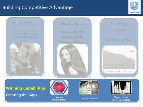 Leveraging the new organisation: Winning in the markets - Unilever