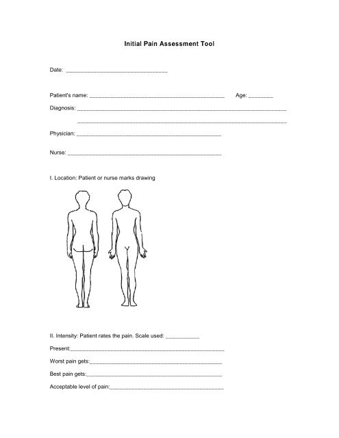 assessment of pain assignment