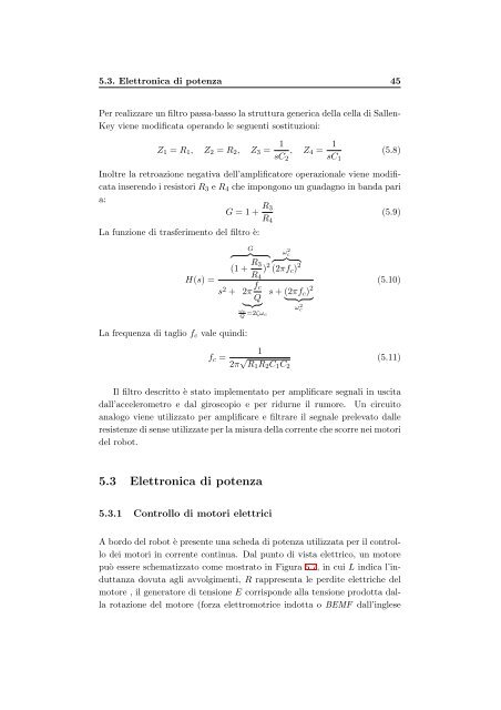 Progettazione e realizzazione di una base robotica bilanciante su ...