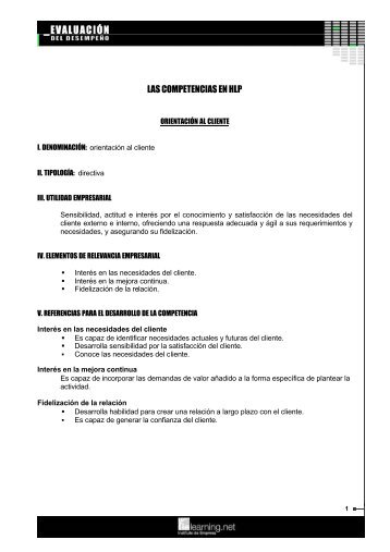 LAS COMPETENCIAS EN HLP - IE. Multimedia Documentation