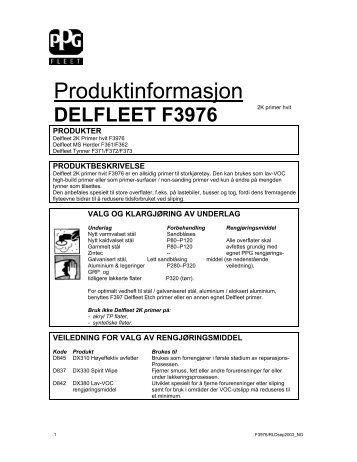 F3976 2K primer NO - Lakkspesialisten