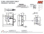 c-92l lock body only installation & template - KN Crowder Inc
