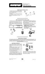 Shure MP94E and M94E User Guide (English, French, German ...