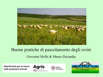 Buone pratiche di pascolamento degli ovini - Agris - ARAS [file .pdf]