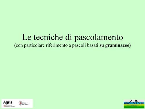 Buone pratiche di pascolamento degli ovini - Agris - ARAS [file .pdf]