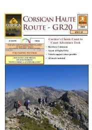 Corsican Haute Route - GR20 - Tour aventure